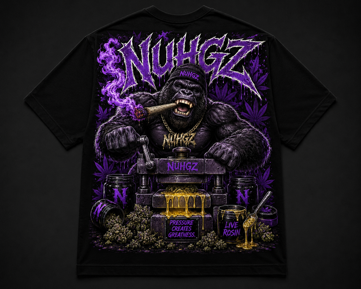 Nuhgz Pressure Creates Greatness Tee - back graphic