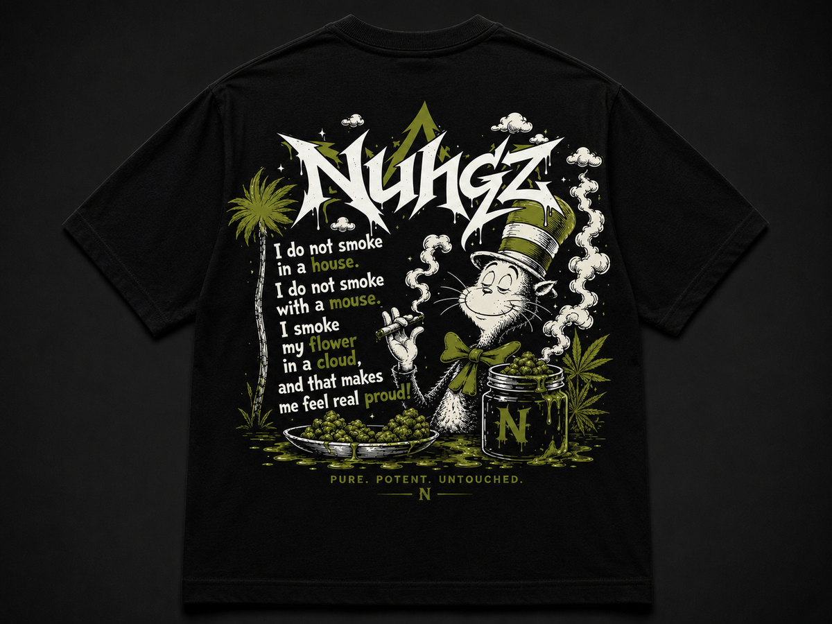Nuhgz Cat in the Hat Graphic Tee - Back Print