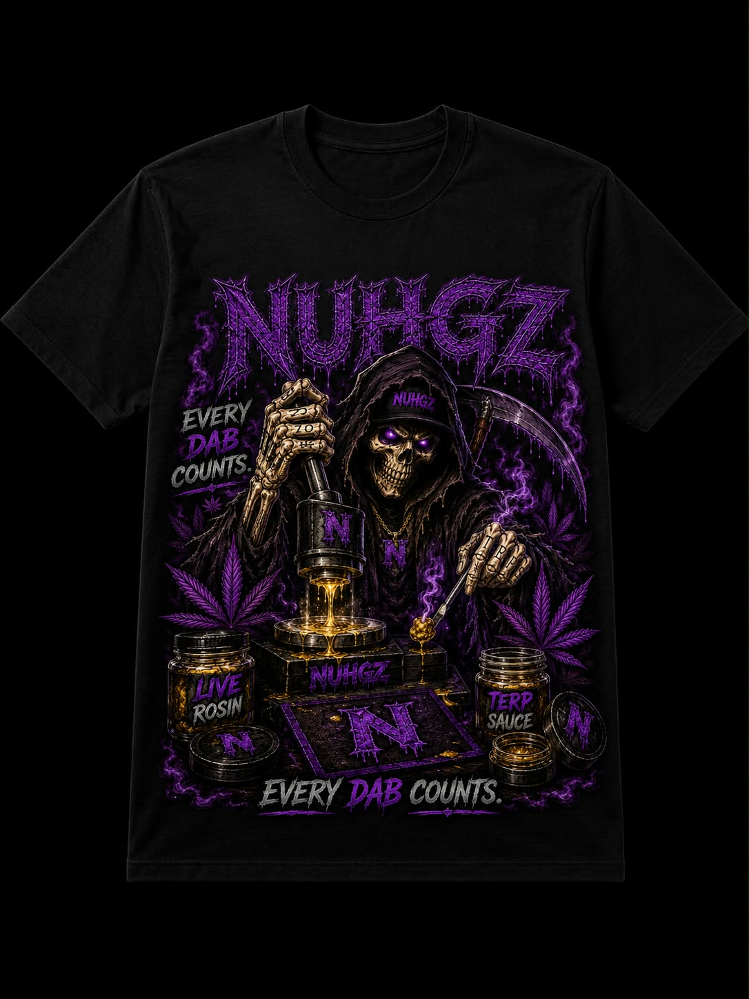 Nuhgz Grim Reefer Tee